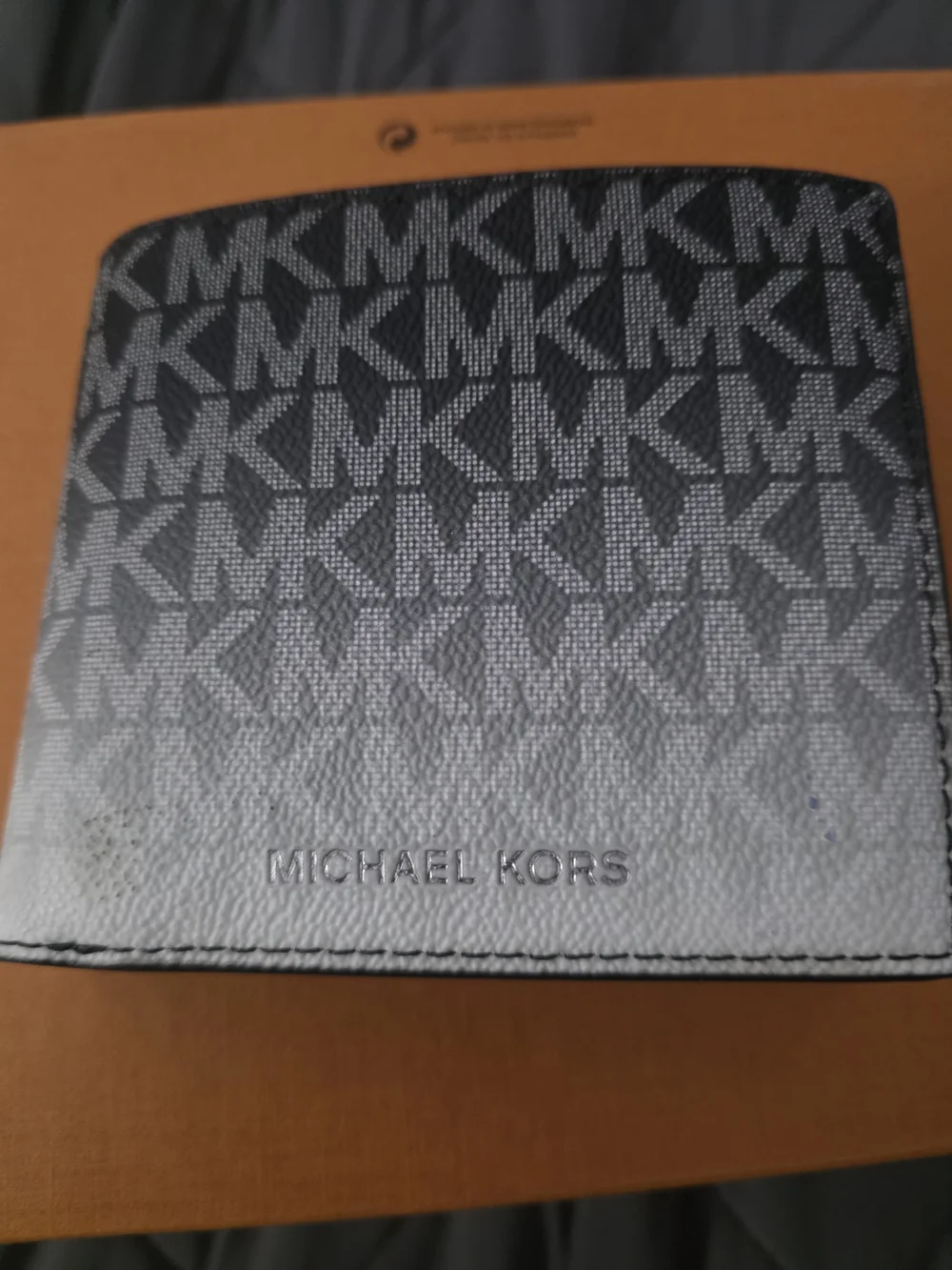 Michael Kors Black MK Signature Bifold Card & Key Holder